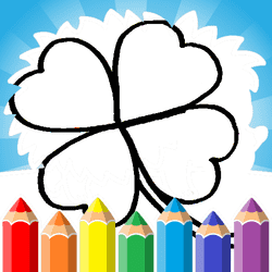 4 Leaf Clover Coloring Page Banner
