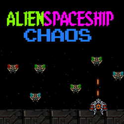 Alien Spaceship Chaos Banner