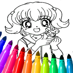 Anime Coloring Pages For Kids Banner