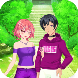 Anime Couple Dress Up Banner