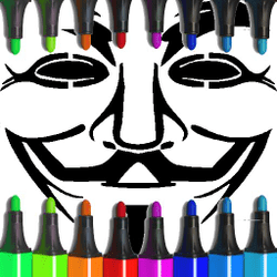 Anonymous Mask Coloring Banner