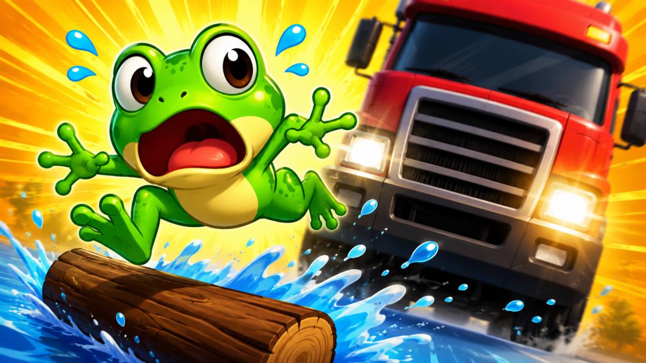 Frogie - Cross the road Banner