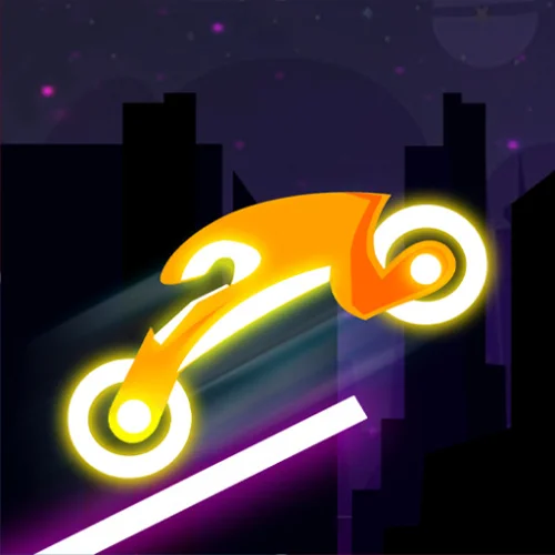 Neon Hill Rider Banner
