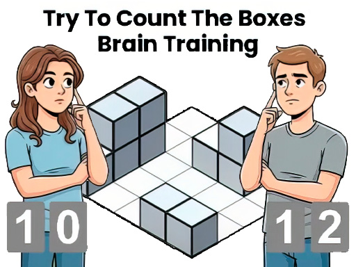 Try To Count The Boxes Brain Training Banner