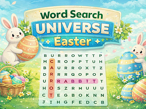 Word Search Universe Easter Banner
